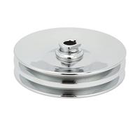 Poulie de pompe de direction assistée avec clé, poulie de courroie en V à double rainure pour moteur SBC 350 454, remplacement chromé pour pompe de direction assistée Saginaw,