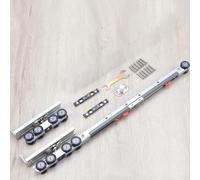 Poulie de porte coulissante en alliage de zinc avec tampon bidirectionnel pour un glissement fluide et réduction du bruit, compatible avec plusieurs types de portes en bois pour une utilisation fiable