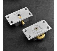 Poulie de porte coulissante, roulettes en plastique robuste et acier inoxydable pour armoire, placard, tiroir, système de roulement silencieux et lisse avec support supérieur réglable