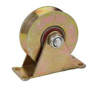 Poulie de rail avec double roulement, construction en acier galvanisé pour cordes de 1 à 8 mm, convient pour les portes coulissantes, les rails de porte et les opérations de treuil (80 mm)