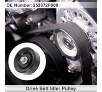 Poulie De Renvoi De Courroie D'Entraînement Pour Hyundai Santafe 2009-2020 Poulie De Tension De Courroie Serpent Avec Boulon Rondelle N°252872F000 Acier Noir 1 Pc