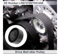 Poulie De Renvoi De Courroie D'Entraînement Pour Land Rover Range Rover Evoque 2015-2019 Poulie De Tension Courroie Serpent Avec Boulon Rondelle N°Lr073726/T2H1400 Noir 1 Pièce