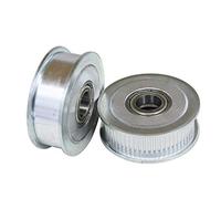 Poulie de renvoi de roue synchrone 2GT 60T, alésage 5/6/8/10/12/15mm, largeur 7mm/11mm, avec roulement avec/non for courroie GT2(8mm,Without Teeth,7mm)