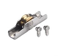 Poulie de roue en cuivre avec boîtier en acier inoxydable pour volet coulissant et quincaillerie de porte (rainure simple de 10 mm)