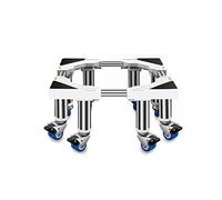 Poulie de rouleau de machine à laver portable， Heavy Duty Washing Machine Stand Mobile Refrigerator Base Movable Fridge Freezer Holder Stand with Lockable Wheels Moving Home Appliances Dryer Shelf Coo