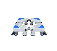 Poulie de rouleau de machine à laver portable， Multi-Functional Adjustable Base with 4 Mobile Case Roller Trolley for Washing Machine,Dryer And Refrigerator Telescopic Length/Width 52-66cm Universal F