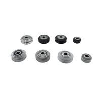 Poulie de roulement de roue en plastique POM, petite et grande, modèle à rainure en V 625ZZ 625RS MR105zz, poulie de renvoi for pièces d'imprimante 3D, 1/5/10 pièces(Transparent V Wheel,5Pcs)