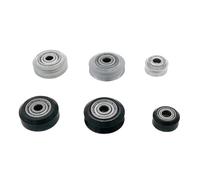 Poulie de roulement roue en plastique POM, petits et grands modèles à fente V 625ZZ 625RS MR105zz, engrenage tendeur for pièces d'imprimante 3D Openbuild 1/5/10(Black Big Wheel,1Pcs)