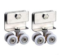 Poulie de suspension de porte de douche en cuivre et nylon imperméable