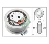 Galet tendeur, courroie de distribution INA 531 0628 30