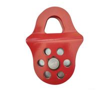 Poulie de treuil puissante 6 T, idéale pour remorquer les camions, tracteurs, VTT, installation rapide, fonctionnement fluide et graissable (rouge)