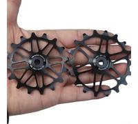 Poulie de vélo 16/18T en céramique avec design étroit et large pour une conduite efficace (rouge 18T)