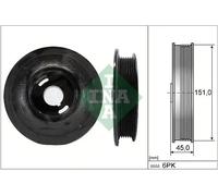 Poulie de vilebrequin avec amortisseur de vibrations 544 0072 10 INA pour OPEL