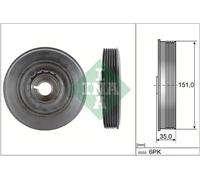 Poulie de vilebrequin avec amortisseur de vibrations 544 0090 10 INA pour NISSAN
