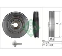 Poulie de vilebrequin avec amortisseur de vibrations 544 0090 20 INA pour NISSAN