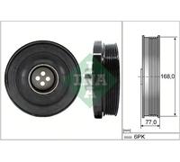Poulie de vilebrequin avec amortisseur de vibrations 544 0130 10 INA pour BMW 1