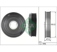 Poulie damper, vilebrequin INA 544 0136 10