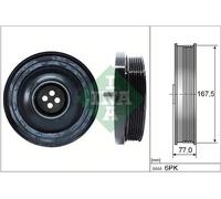 Poulie de vilebrequin avec amortisseur de vibrations 544 0137 10 INA pour BMW 1