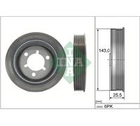 Poulie de vilebrequin avec amortisseur de vibrations 544 0145 10 INA pour FIAT