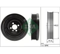 Poulie de vilebrequin avec amortisseur de vibrations 544 0163 10 INA pour VW