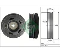 Poulie de vilebrequin avec amortisseur de vibrations 544 0515 10 INA pour NISSAN