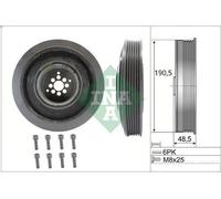 Poulie de vilebrequin INA 544 0102 20 pour AUDI Q7 (4LB) 3 2006-2008