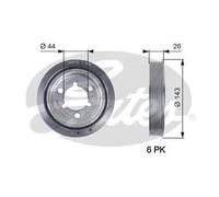 Gates Poulie damper TVD1055 (vilebrequin) sans accessoires