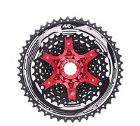 Poulie Dentée Convient pour Cassette Large SunRace CSMS3/CSMX3 11-46T/11-51T, Roue Libre VTT 10 Vitesses, moyeu HG Bloque Volant Moteur(11-46T Black)