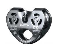 Poulie d'escalade Climbing Technology Duetto gris - Charge de rupture 25 kN - Accessoire escalade