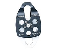 Poulie d'escalade double poulie 36KNRigging Spéléologie Dispositif pour corde de 16 mm Noir 151,5 x 82 mm