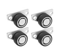 Poulie directionnelle à rouleau monté sur le côté, roues silencieuses en caoutchouc TPE, roulettes universelles for meubles, tiroirs, armoire, roue sans effort(4 PCS)