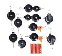 Poulie double - Lot de 11 poulies en métal de 4 cm | Aide pédagogique pour expériences physiques Pp | Kit mécanique parallèle pour équipement d'apprentissage de démonstration