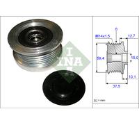 Poulie Embrayage Alternateur Pour Hyundai Accent Getz Matrix - INA 535011010