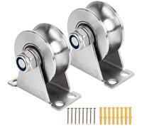 Poulie en Acier Inoxydable 304 avec Roulements Duplex, Roue à Gorge 32mm pour Équipement de Gym DIY, Portail Coulissant, Machine à Câble, Accessoire Murale, Silencieuse et Durable