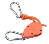 Poulie en acier inoxydable 4 m antidérapante pour auvent | Longueur réglable, ajustement serré sécurisé, nouage facile, idéal pour les tentes et auvents, installation rapide (orange)
