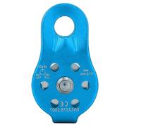 Poulie en Alliage d'aluminium Robuste poulie Simple Corde poulie pour Sauvetage Levage d'escalade de Levage(Bleu)