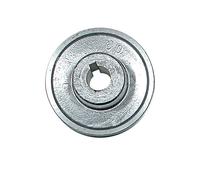 Ribimex Poulie en aluminium Ø 80 mm – Alésage 24 mm