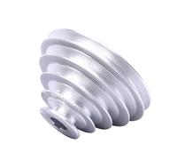 Poulie en aluminium de type pagode, Roue de poulie à courroie trapézoïdale en aluminium Type A 5 étapes, diamètre extérieur argenté 54-150mm, du trou 14-28mm(24mm)