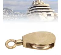 Poulie en laiton pour mât de drapeau 32 mm pour systèmes de corde marine | Taille de 32 mm, convient aux drisses standard, laiton de qualité marine, rotation fluide, idéal pour les petits mâts