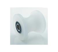 Poulie en nylon, Poulie à roulement billes équipée de roulements en acier inoxydable 304, galet guidage nylon forme U, polypropylène (PP), fixation par ligne (2 pièces)