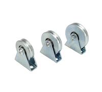 Poulie fixe à câble métallique avec roulement simple, roue de transmission, roue à canal, support principal en acier 45, rotation douce.(35mm)