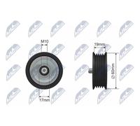 Poulie Guide / Guidage, Courroie Poly-V pour Hyundai Kia Accent Carens Cee