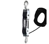 Poulie Hoist, bloc de résistance à la rupture et poulies de tacle, poulies de 50 pieds, bloc et gréement de 1 100 livres pour la chasse de constructions d'entrepôts de garage