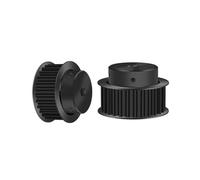 Poulie HTD 5M 40T 44 dents en acier noir, type BF, roue 5M for courroie de largeur 10/15/20/25 mm, alésage 8-30 mm, pas 5 mm(Bore 14mm,44 TEETH (1PCS)_21MM (FOR BELT 20MM))