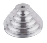Poulie pagode en aluminium à 5 couches et 5 fentes pour perceuse d'établi, de moteur, poulie à cône étagé variable, accessoire de tour de travail des métaux (19 mm)