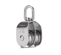 Poulie pivotante double en acier inoxydable 304 pour voiliers, levage de charge robuste avec options M15, M20, M25, M32, M50 (M25) - Durable, résistant à la corrosion, haute capacité