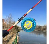 Poulie pour cerf-volant en cristal conçue pour un soutien de ligne ABS et une performance stable dans les environnements venteux (20 cm, bleu)