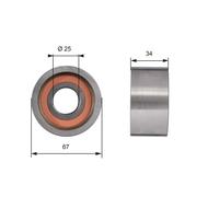 Gates Galet enrouleur de courroie de distribution T41178