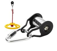 Poulie Robuste en Acier - Poulie Résistante - Poulie de Slacklines Coulissante pour Jeux en Extérieur, Parcours Aventure et Équilibre, Charge Maximale 200 kg