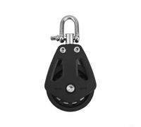 Poulie robuste pour voilier, construction en nylon avec capacité de charge de 460 kg, accessoire marin idéal pour un fonctionnement fluide
